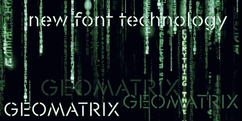 Geomatrix font