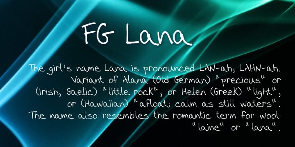 FG Lana font
