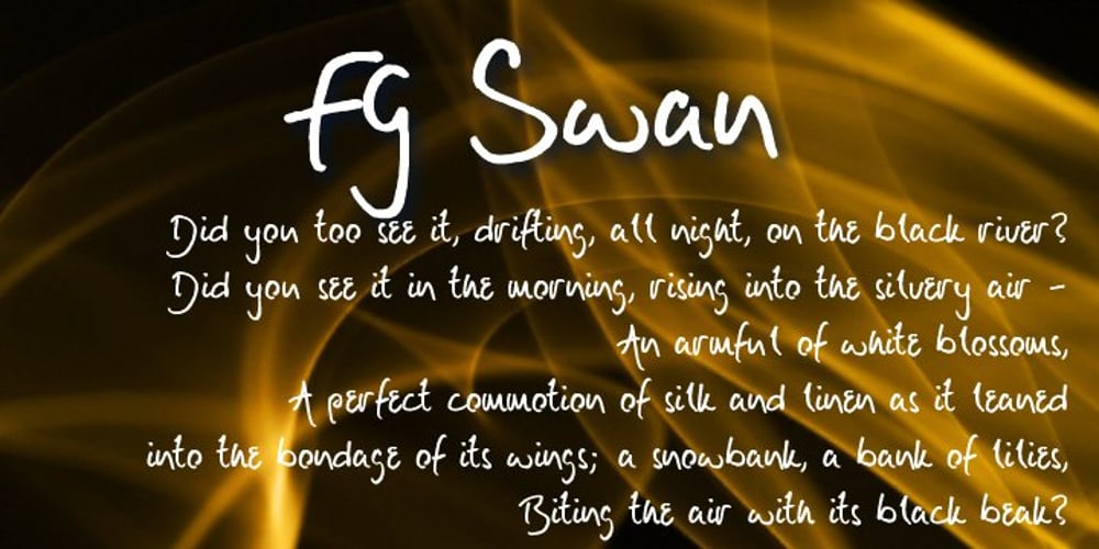 FG Swan font