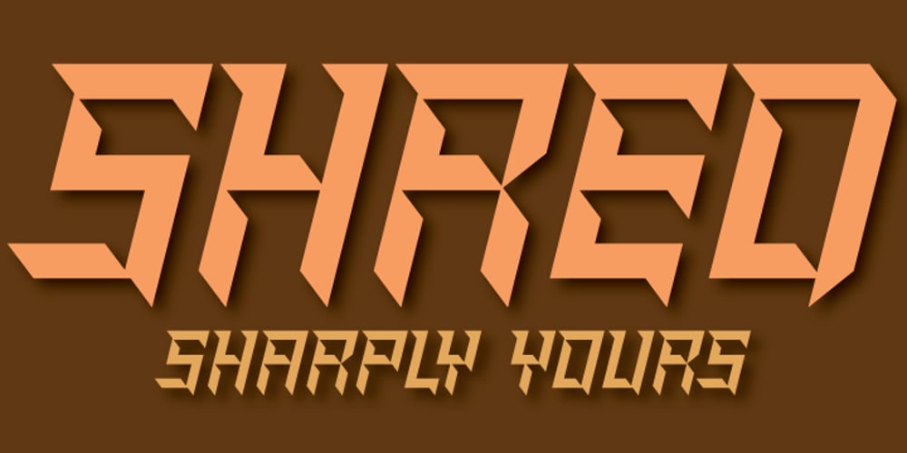 Shred font
