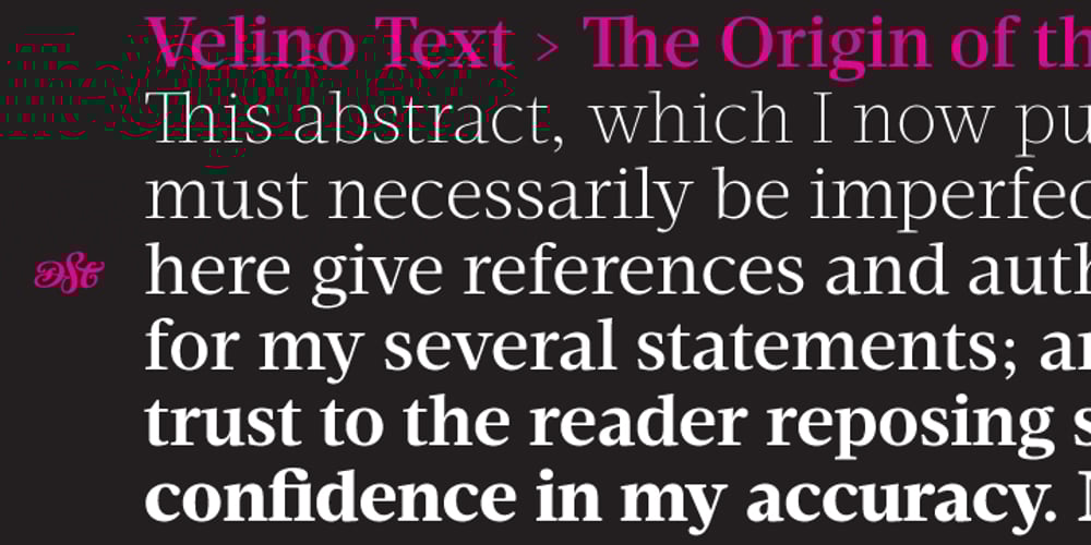 Velino Text font