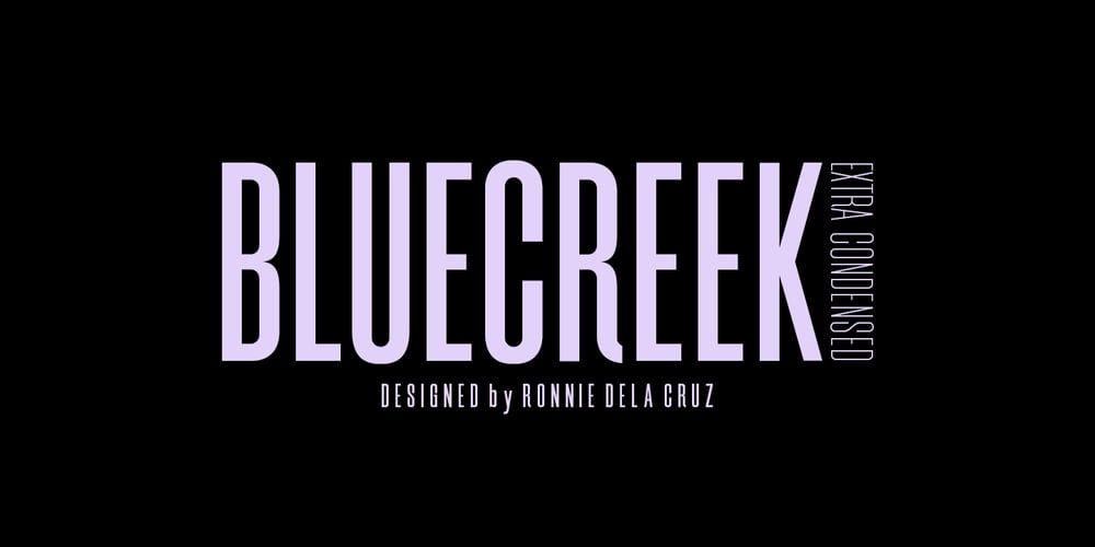 Blue Creek font