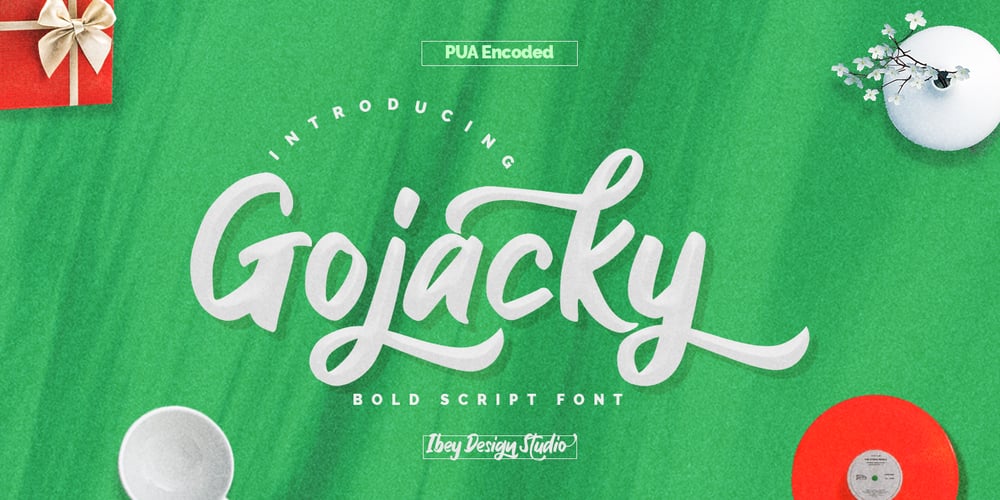 Gojacky Bold Script Font font