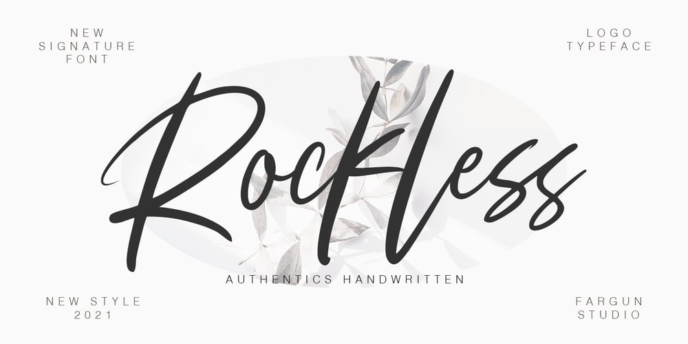 Rockless font
