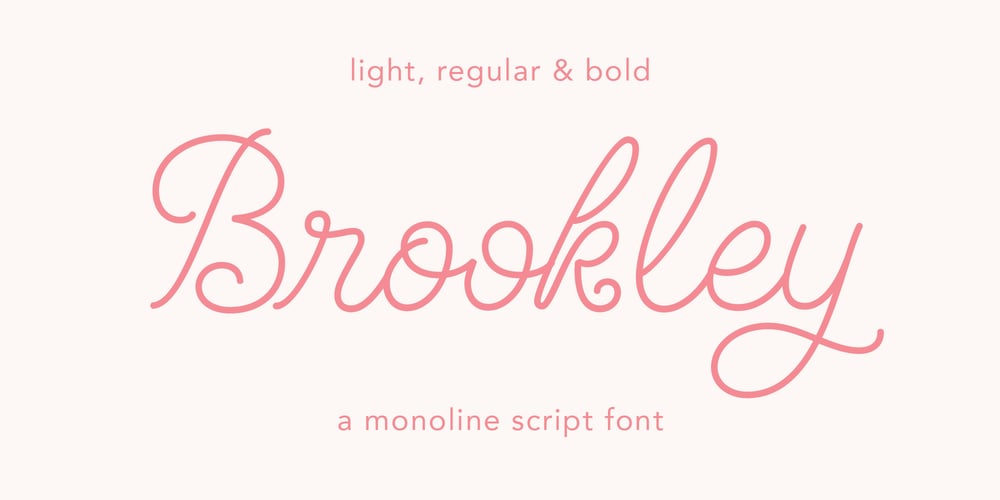 Brookley font