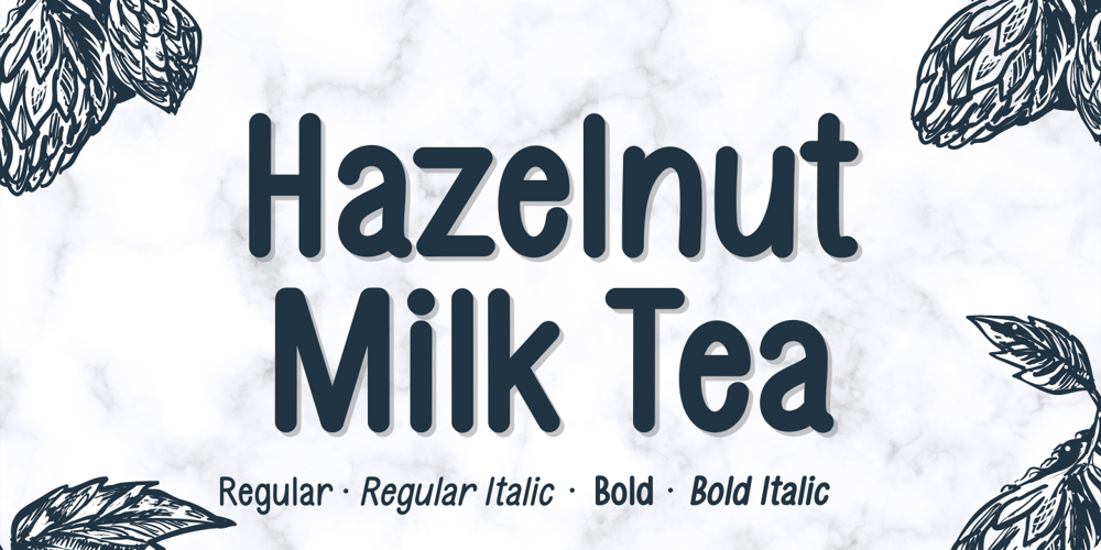 Hazelnut Milk Tea font