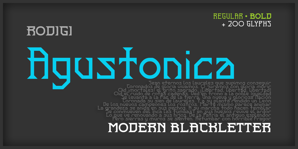 Agustonica font