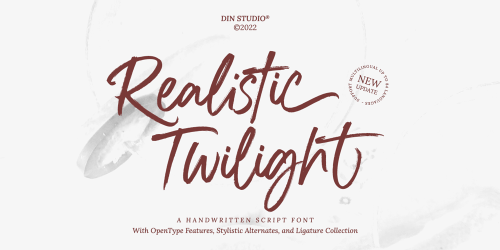 Realistic Twilight font