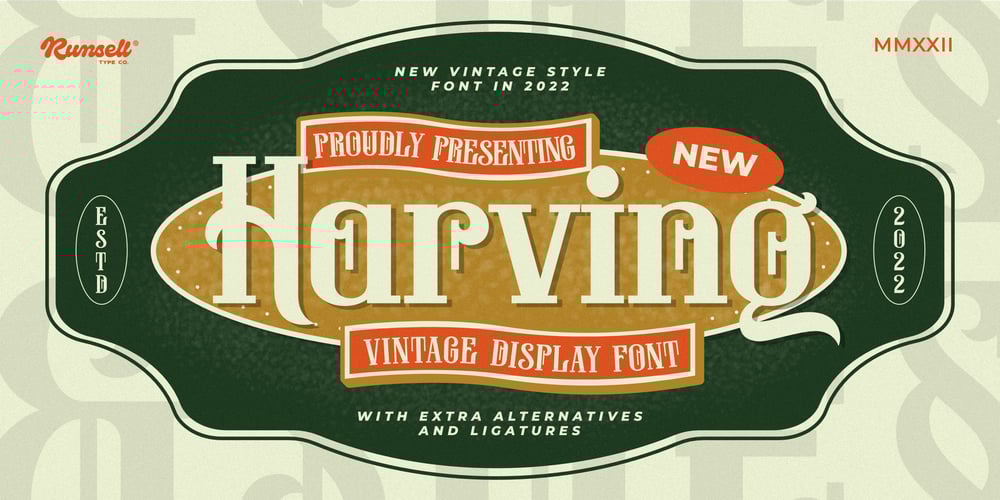 Harving font