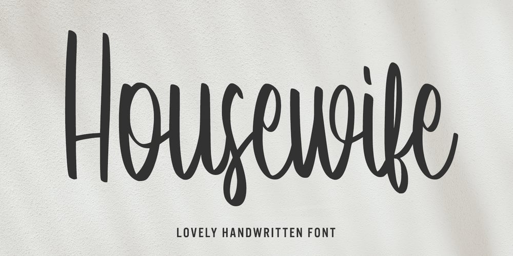 Housewife font