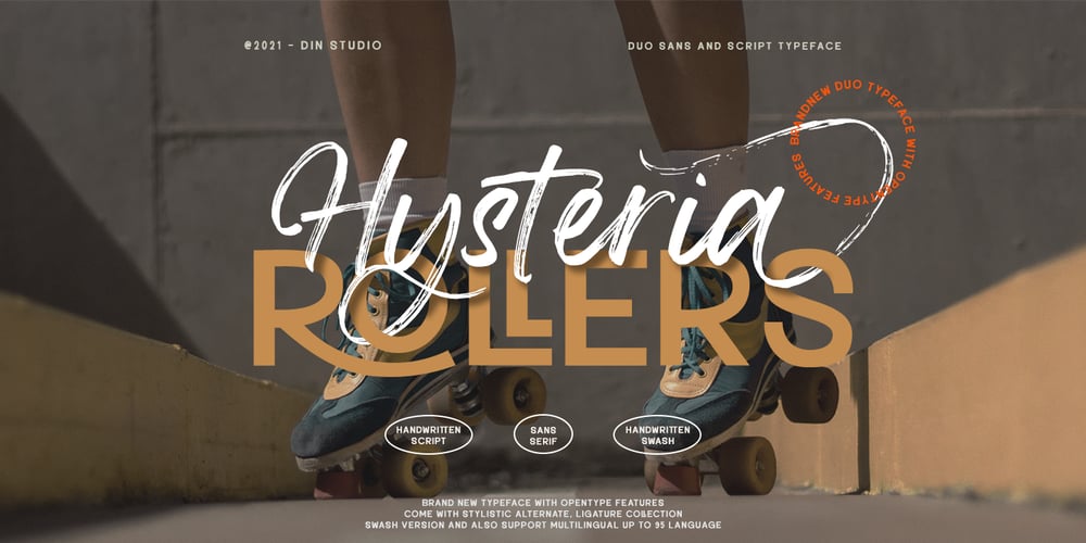 Hysteria Rollers font