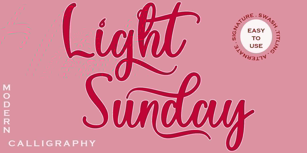 Light Sunday font