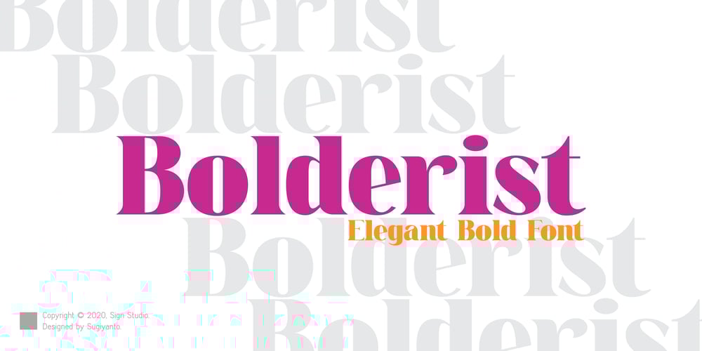 Bolderist font