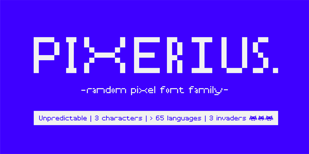Pixerius Random font