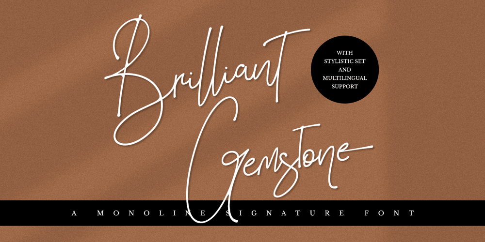 Brilliant Gemstone font