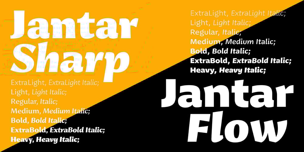 Jantar Flow font