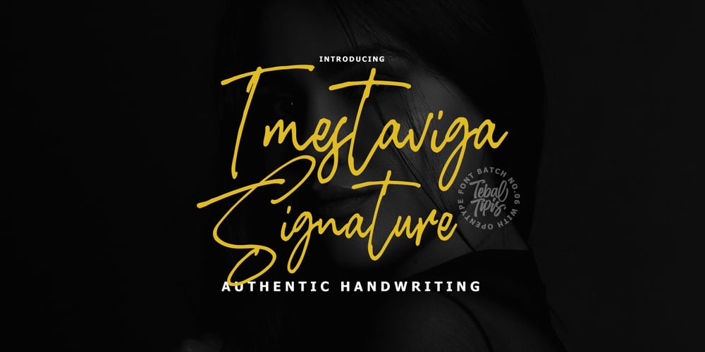 Imestaviga Signature font