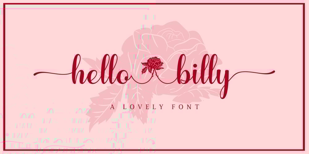 Hello Billy font