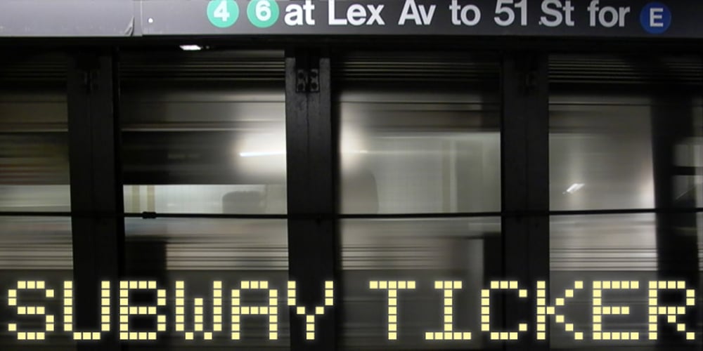 Subway Ticker font