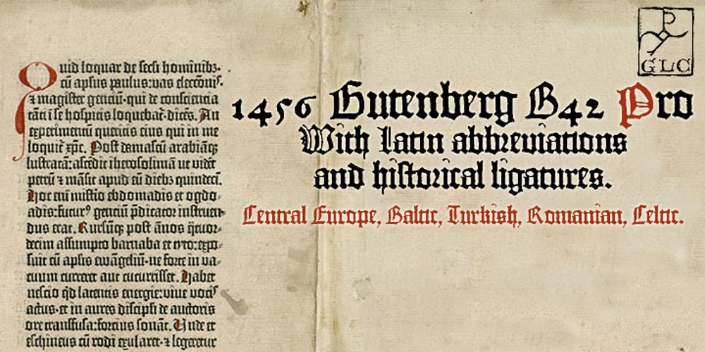 1456 Gutenberg B42 Pro font
