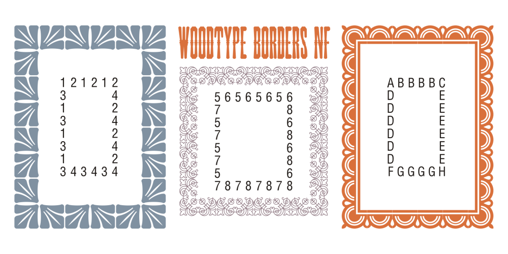 Woodtype Borders NF font