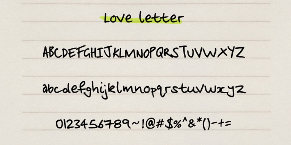 Love Letter font