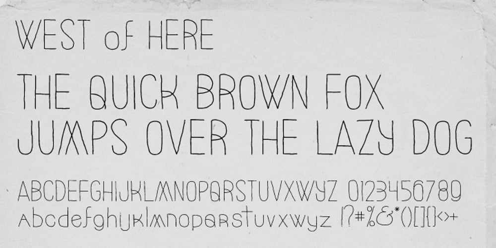 West Of Here font