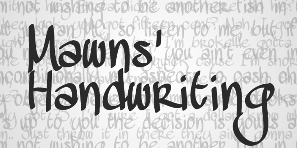 MAWNS Handwriting font