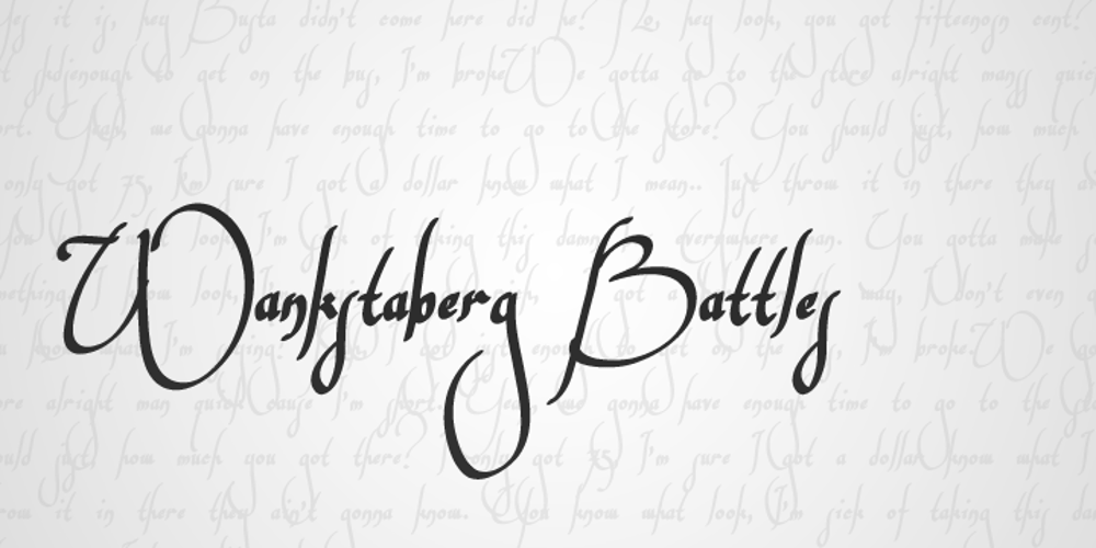 Wankstaberg Battles font