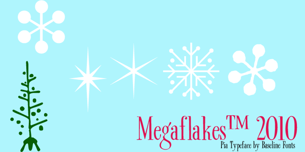 Megaflakes 2010 font