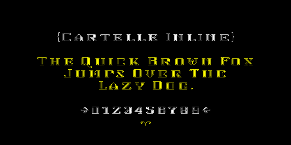 Cartelle Inline font