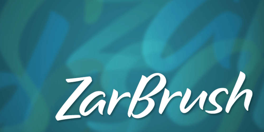 Zar Brush font