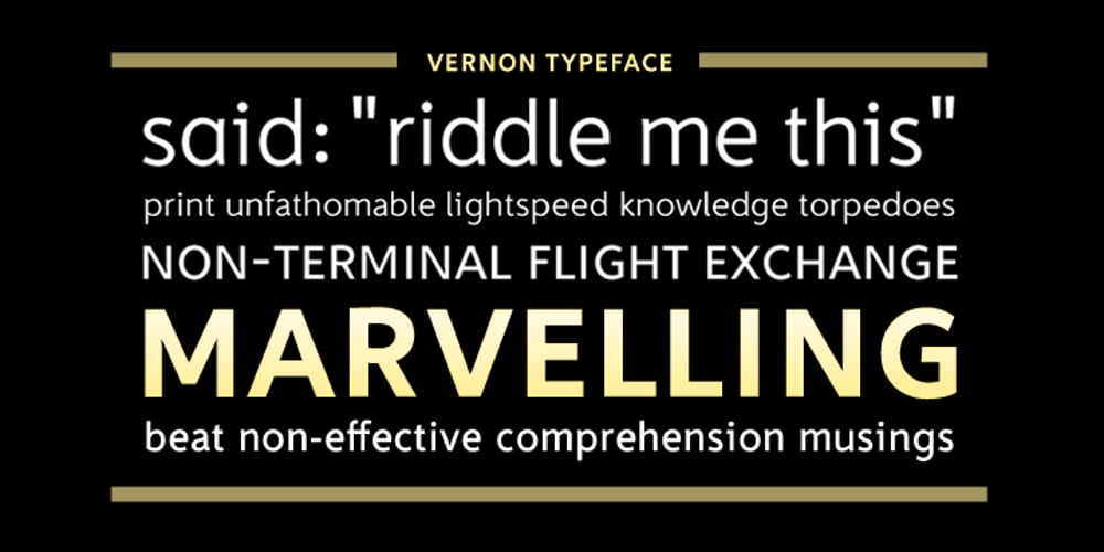 Vernon font