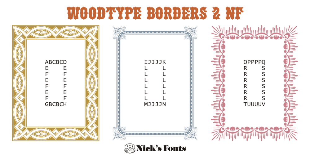 Woodtype Borders 2 NF font