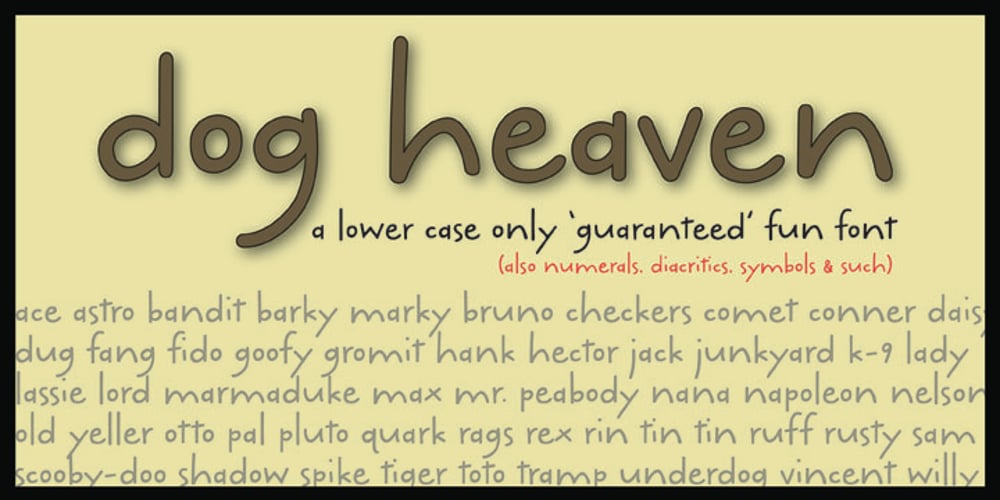 Dog Heaven font