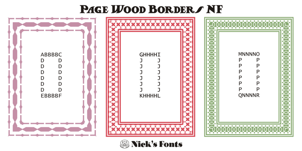 Page Wood Borders NF font
