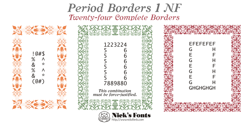 Period Borders NF font