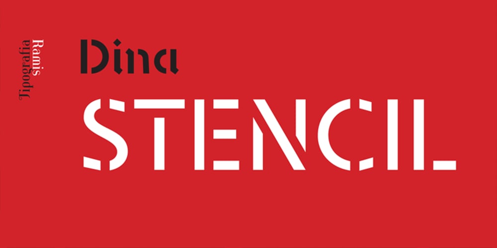 Dina Stencil font