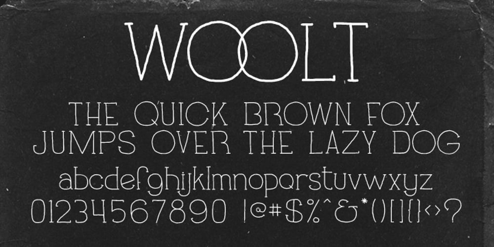 Woolt font