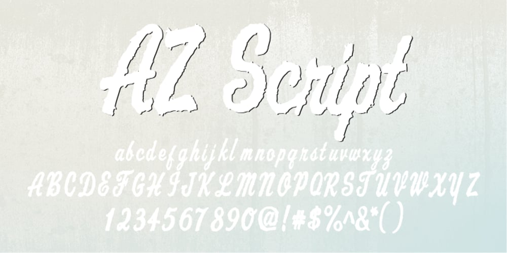 AZ Script font