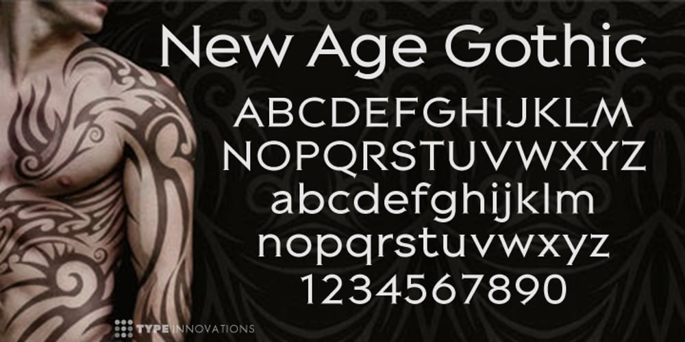 New Age Gothic font