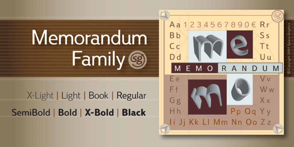 Memorandum SG font