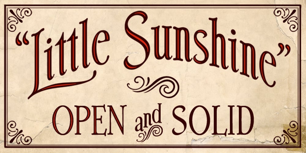 Little Sunshine font