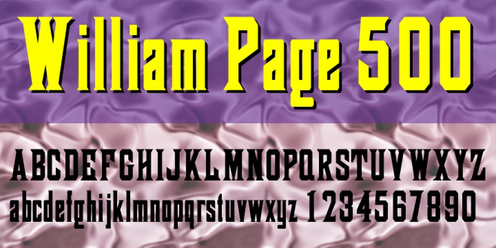 William Page 500 font