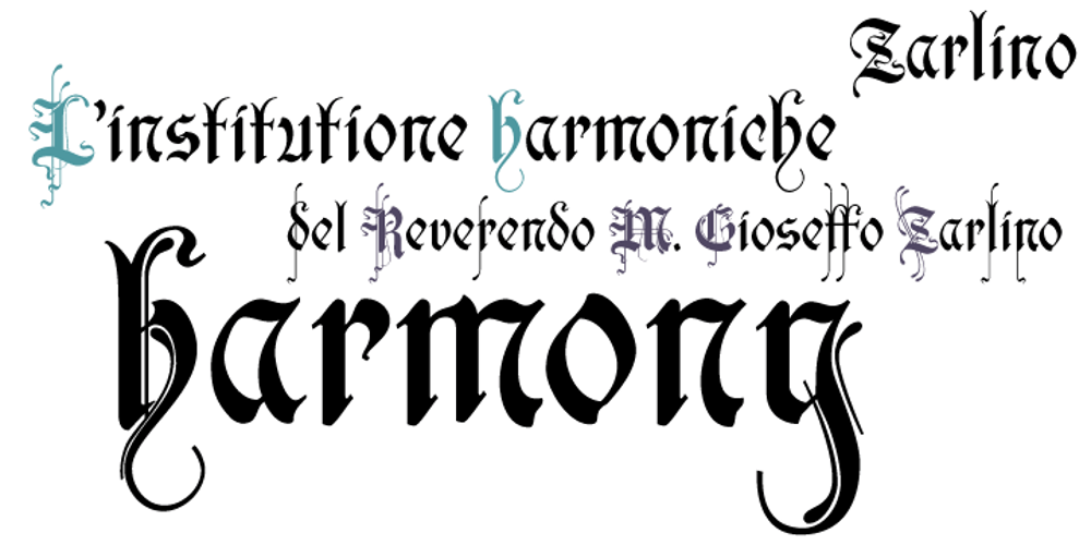 Zarlino font