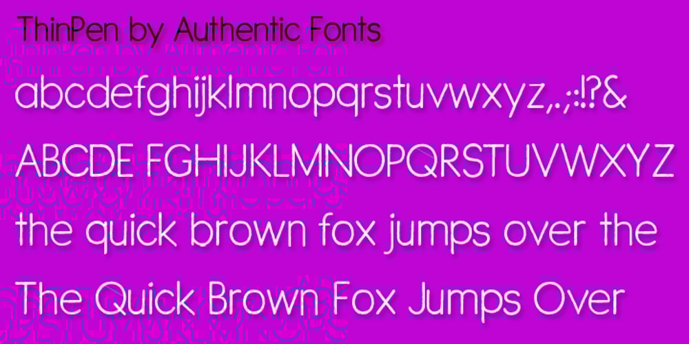 ThinPen font