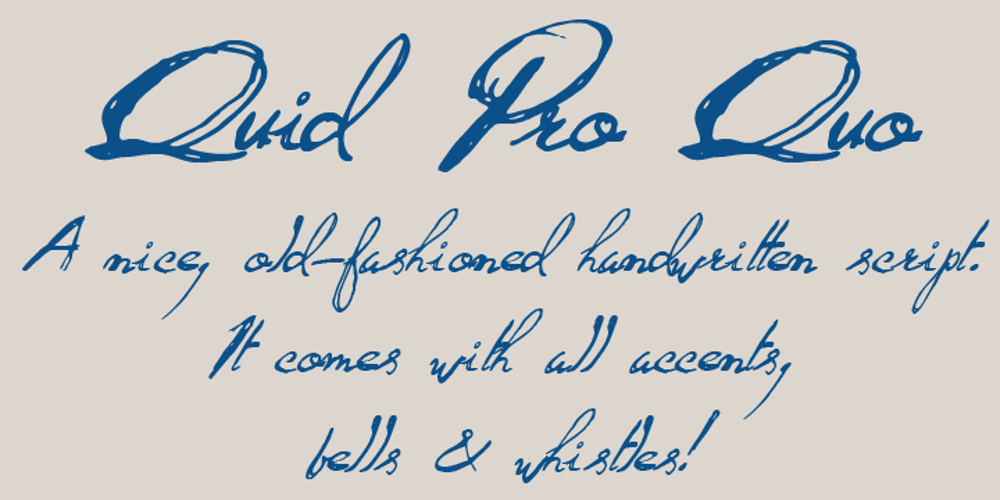 Quid Pro Quo font