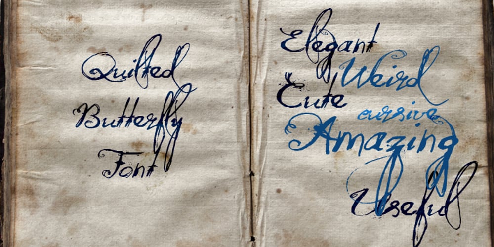 Quilted Butterfly font