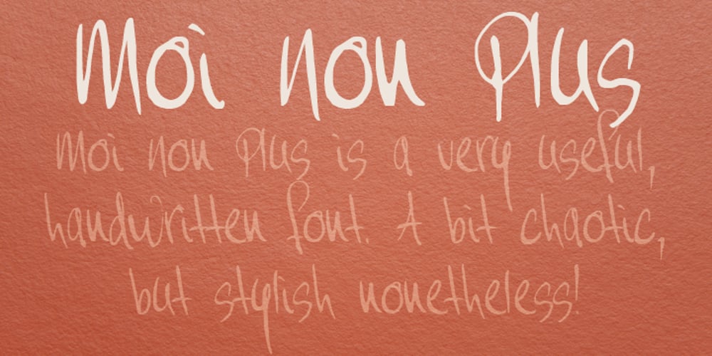 Moi Non Plus font