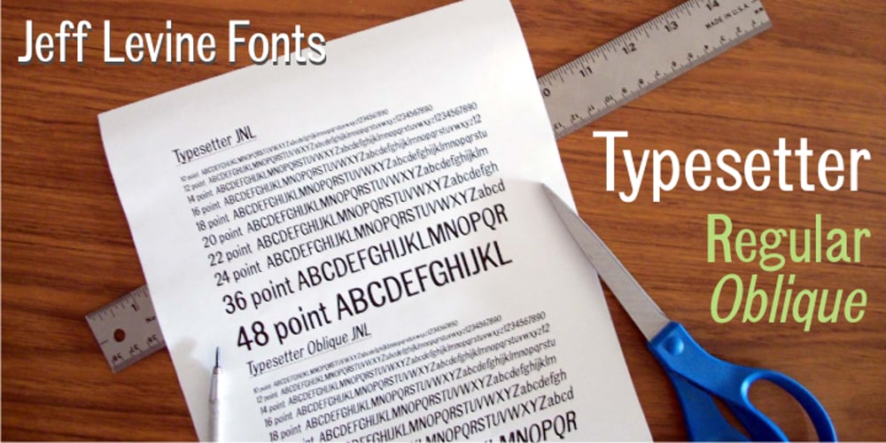 Typesetter JNL font